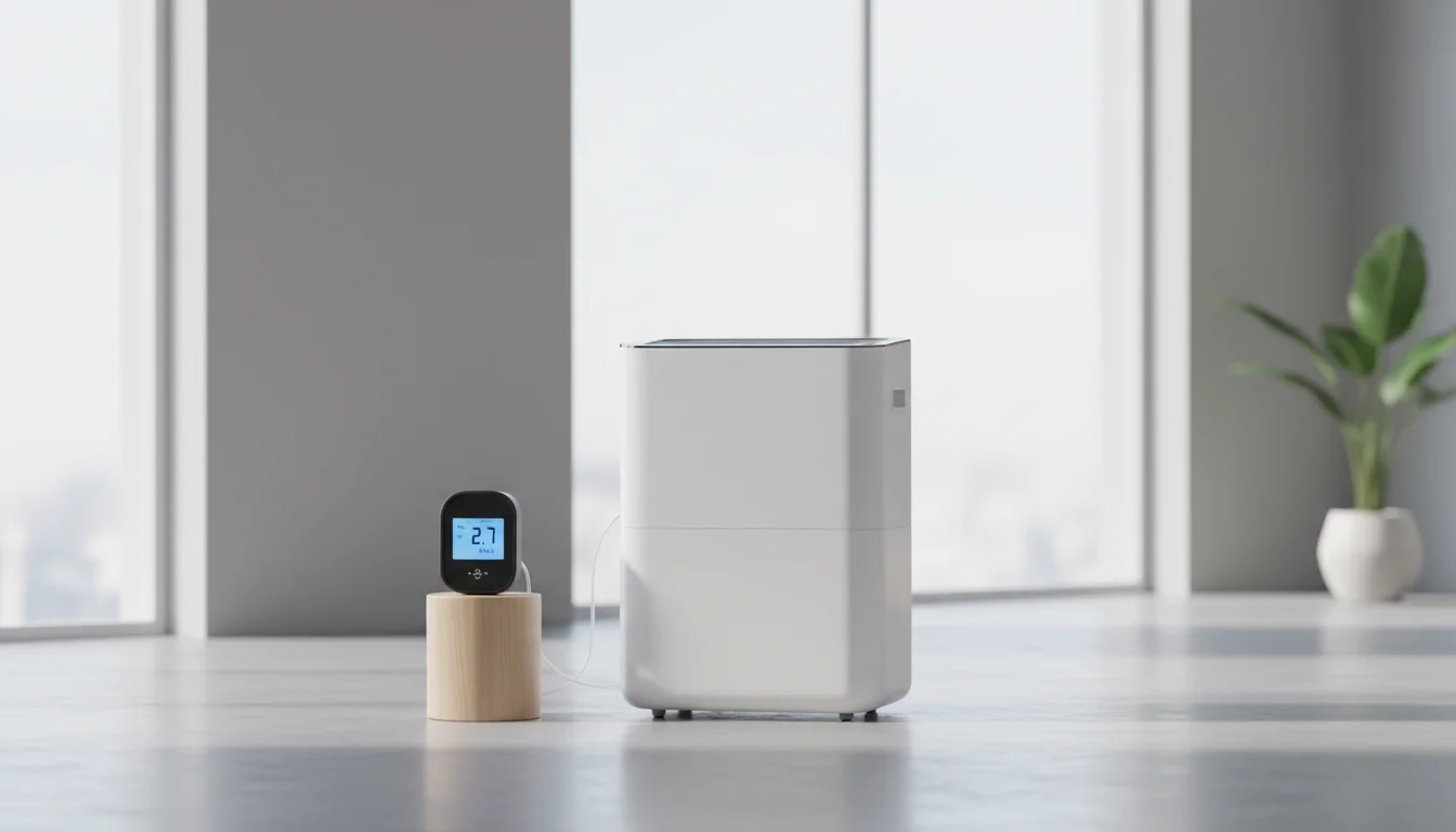 dehumidifier during radon test - featured image for guide