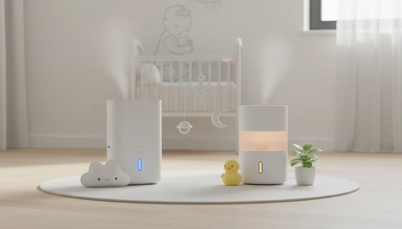 dehumidifier vs humidifier for baby - featured image for guide